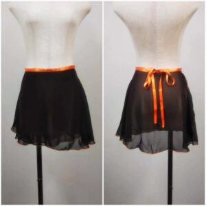 Sale‼ラップスカートショート チョコレート×オレンジリボン